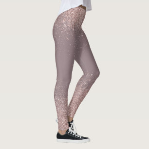 Rose Gold Glitzer Confetti Staub Leggings
