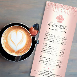 Rose Gold Glitzer Cupcake Bäckerei Koch Menü