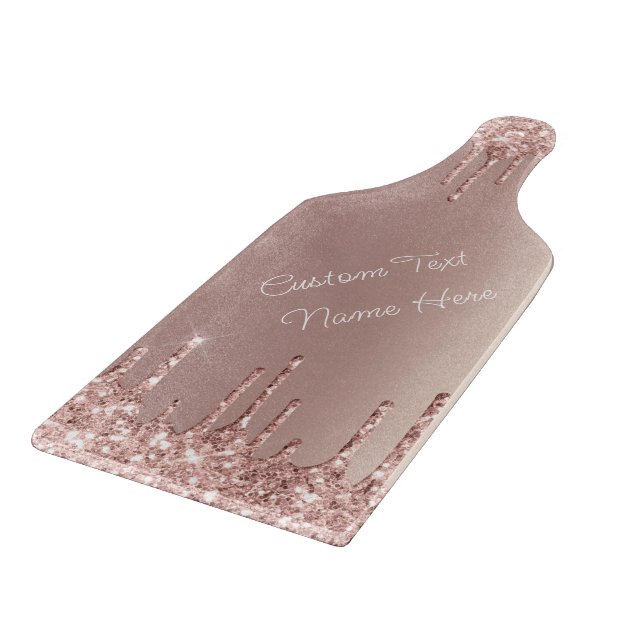 Rose Gold Glitzer Cutting Board mit benutzerdefini Schneidebrett (Ecke)