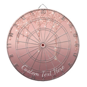 Rose Gold Glitzer Dart Board mit benutzerdefiniert Dartscheibe