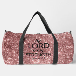 Rose Gold Glitzer Der LORD ist mein Fitnessbeutel Duffle Bag
