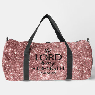 Rose Gold Glitzer Der LORD ist mein Fitnessbeutel Duffle Bag