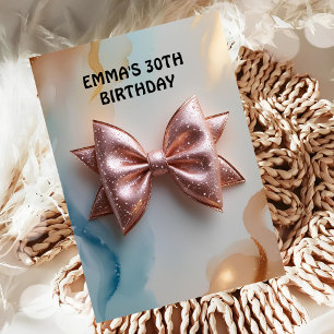 Rose Gold Glitzer Diamantbogen Geburtstag Einladung