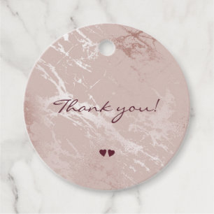 Rose gold Glitzer elegante Hochzeit danke Geschenkanhänger