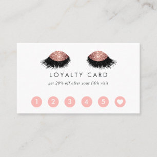 Rose Gold Glitzer Eyes Treuekarte