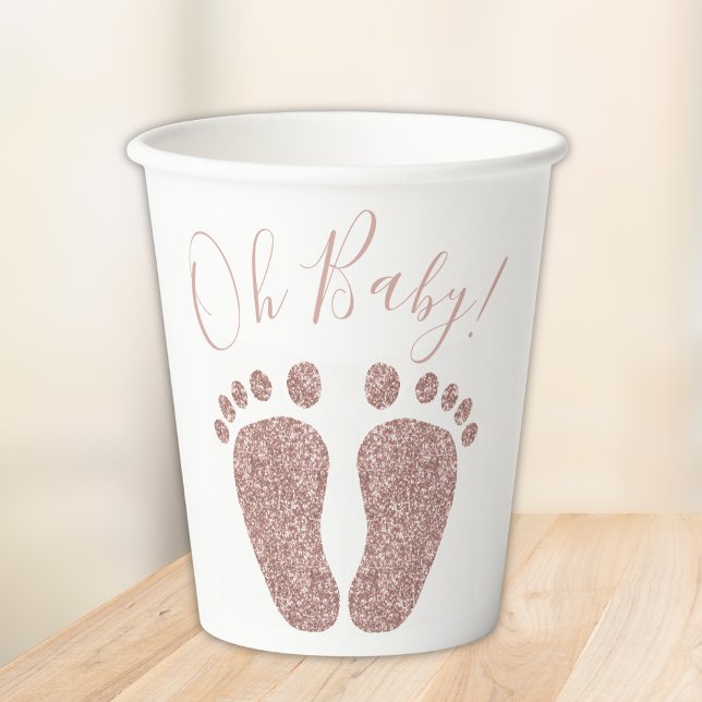 Rose Gold Glitzer Feet Baby Showroom Pappbecher (Von Creator hochgeladen)