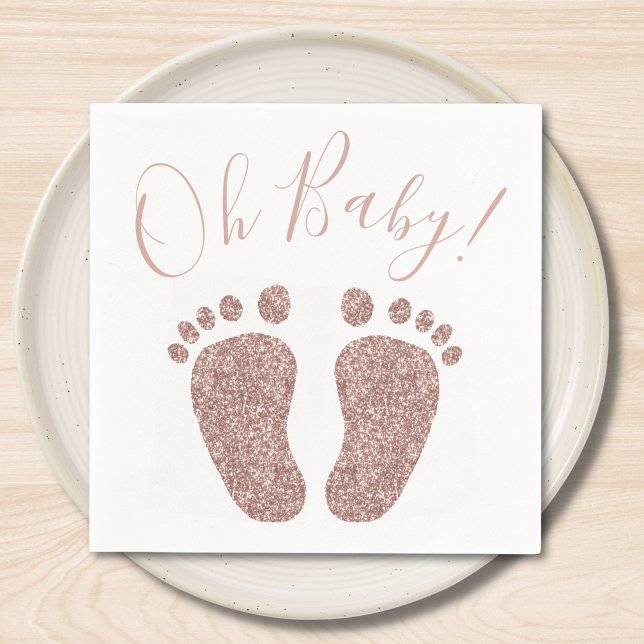 Rose Gold Glitzer Feet Baby Showroom Serviette (Von Creator hochgeladen)