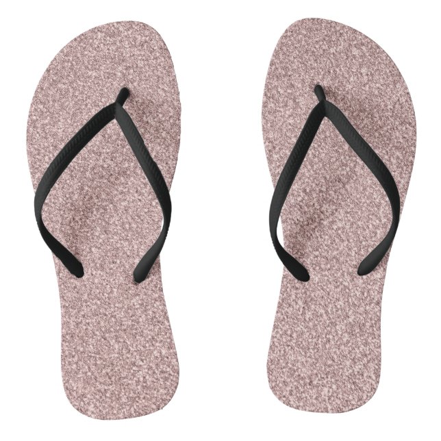 Rose Gold Glitzer Flip Flops (Fußbett)