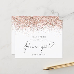 Rose Gold Glitzer Flower Girl Anforderung