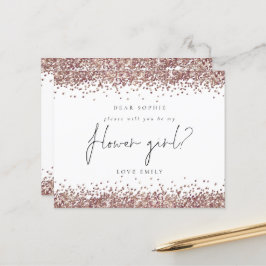 Rose Gold Glitzer Flower Girl Anforderung
