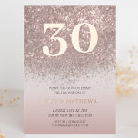 Rose Gold Glitzer & Foil 30. Geburtstag Folieneinladung<br><div class="desc">Sie werden dieses Design mit den Farbtönen in Rosa und den faszinierenden Golddetails der Rose Liebe. Der große Kalligrafietext glänzt in einer Goldfolie in realer Rose und verleiht dem Ganzen eine Touch Luxus. Passen Sie Ihre persönlichen Daten an,  um eine einzigartige Einladung zu schaffen,  die Ihren Stil widerspiegelt.</div>