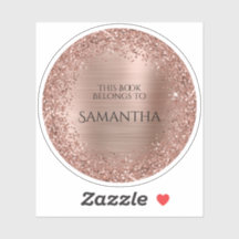 Rose Gold Glitzer Foil Dieses Buch gehört zu Circl