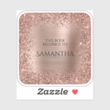Rose Gold Glitzer Foil Dieses Buch gehört zum Plat