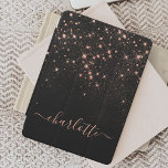 Rose Gold Glitzer Funkelnd Elegantes Glamour Scrip iPad Mini Hülle<br><div class="desc">Erstellen Sie Ihr eigenes personalisiertes Schwarz-Rose-Gold-Diamantsparkel-Cover mit Ihrem benutzerdefinierten,  modernen,  handgeschriebenen Skriptnamen.</div>