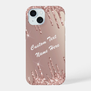 Rose Gold Glitzer Funkelnd iPhone-Fall iPhone 15 Hülle