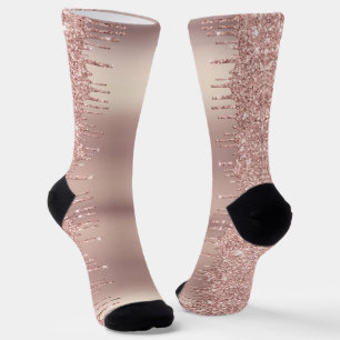 Rose Gold Glitzer Funkelnd Socken