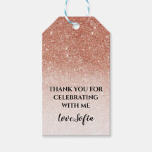 Rose Gold Glitzer Geburtstag Vielen Dank, dass Sie