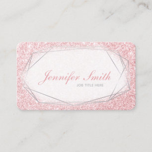 Rose Gold Glitzer Gem Feminine Visitenkarte