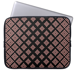 Rose Gold Glitzer Geometrisches Muster Laptopschutzhülle