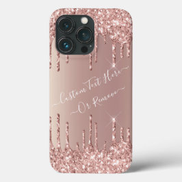 Rose Gold Glitzer Geschenk mit Ihrem Textnamen Case-Mate iPhone Hülle