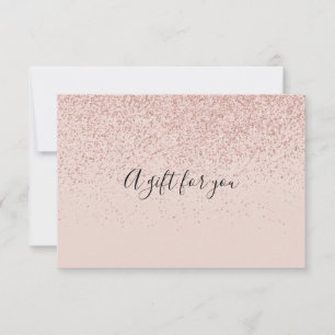Rose Gold Glitzer Geschenkgutschein