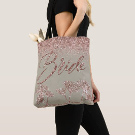Rose Gold Glitzer Gingko auf Gray Mist Bridge