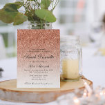 Rose Gold Glitzer Glam Bat Mitzvah Einladung<br><div class="desc">Diese Einladung enthält ein Glitzer-Muster und Ihren eigenen Text. Verwenden Sie die Vorlage,  um Ihre Informationen hinzuzufügen.</div>