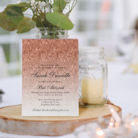 Rose Gold Glitzer Glam Bat Mitzvah