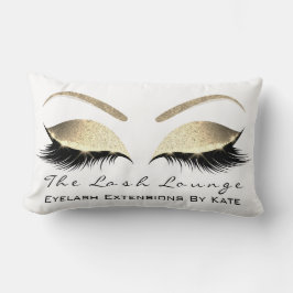 Rose Gold Glitzer Glam Makeup Lashes Schönheit Lendenkissen