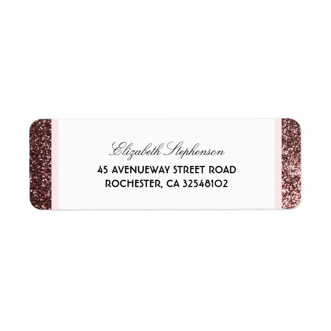 Rose Gold Glitzer Glamour Vintage Hochzeit (Vorne)