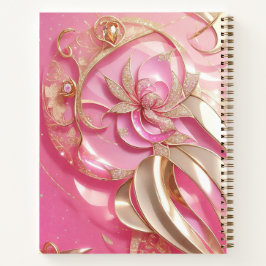 Rose Gold Glitzer Glitzern Rosa Diamanten Klasse Notizbuch