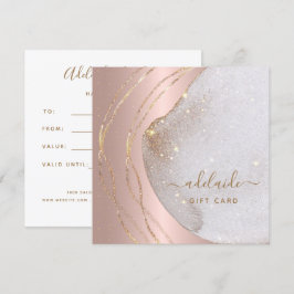 Rose Gold Glitzer Hair Stylist Geschenkgutschein