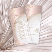 Rose Gold Glitzer Hair Stylist Salon Preisliste