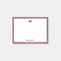 Rose Gold Glitzer Herz und Band mit Weiß