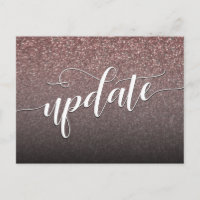 Rose Gold Glitzer Hochzeitsupdate verschoben