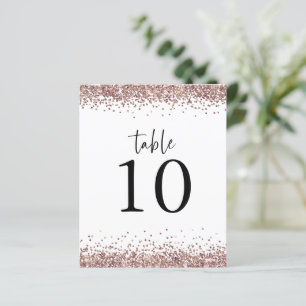 Rose Gold Glitzer Hochzeitsweiße Tabelle No