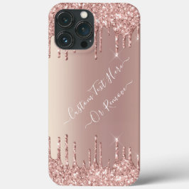 Rose Gold Glitzer iPhone Case mit benutzerdefinier
