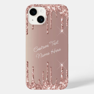 Rose Gold Glitzer - iPhone-Fall mit benutzerdefini Case-Mate iPhone 14 Hülle