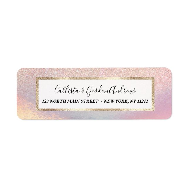 Rose Gold Glitzer Iridescent Holographic Gradient (Vorne)