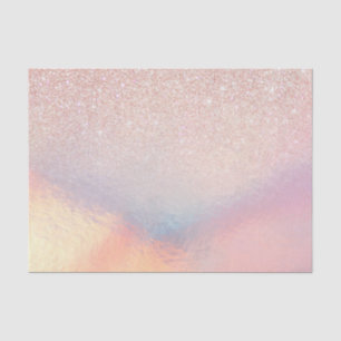 Rose Gold Glitzer Iridescent Holographic Gradient Seidenpapier