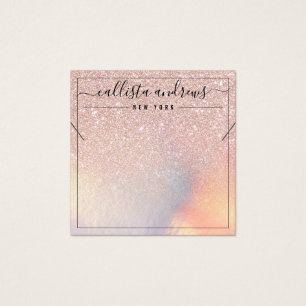 Rose Gold Glitzer Iridescent Necklack Display Card