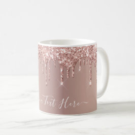 Rose Gold Glitzer Kaffee Tasse