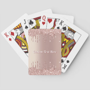 Rose Gold Glitzer Karten mit benutzerdefiniertem T Spielkarten