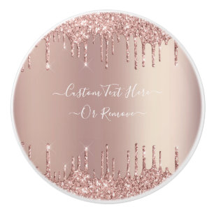 Rose Gold Glitzer Keramik Knoblauch mit benutzerde Keramikknauf