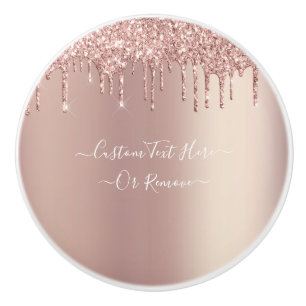 Rose Gold Glitzer Keramik Knoblauch mit benutzerde Keramikknauf
