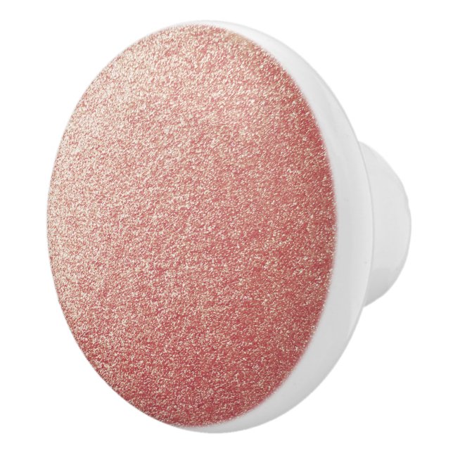 Rose Gold Glitzer Keramikknauf (Rechts)
