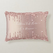 Rose Gold Glitzer Kissen Benutzerdefinierter Textn