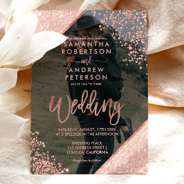 Rose Gold Glitzer Konfetti Budget Hochzeit Foto
