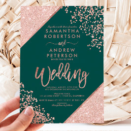 Rose Gold Glitzer Konfetti Green Budget Hochzeit
