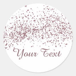 Rose Gold Glitzer Konfetti Runder Aufkleber